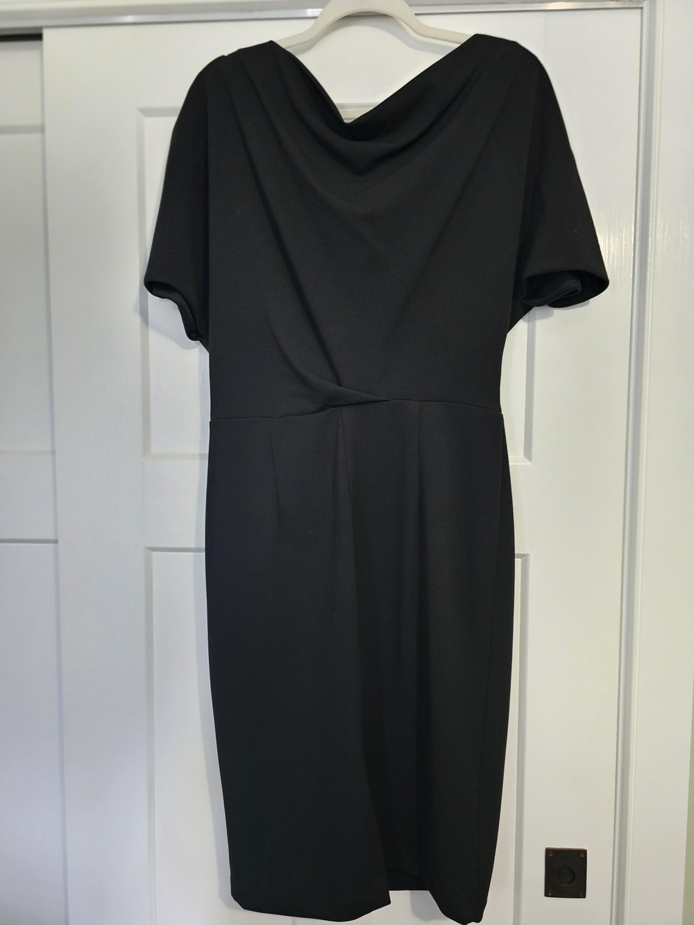 Alexia Admor Black Cowl Neck Midi Dress